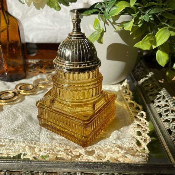 VINTAGE | Amber Glass Regency Core Capital Collectible Bottle - Picture 1 of 5